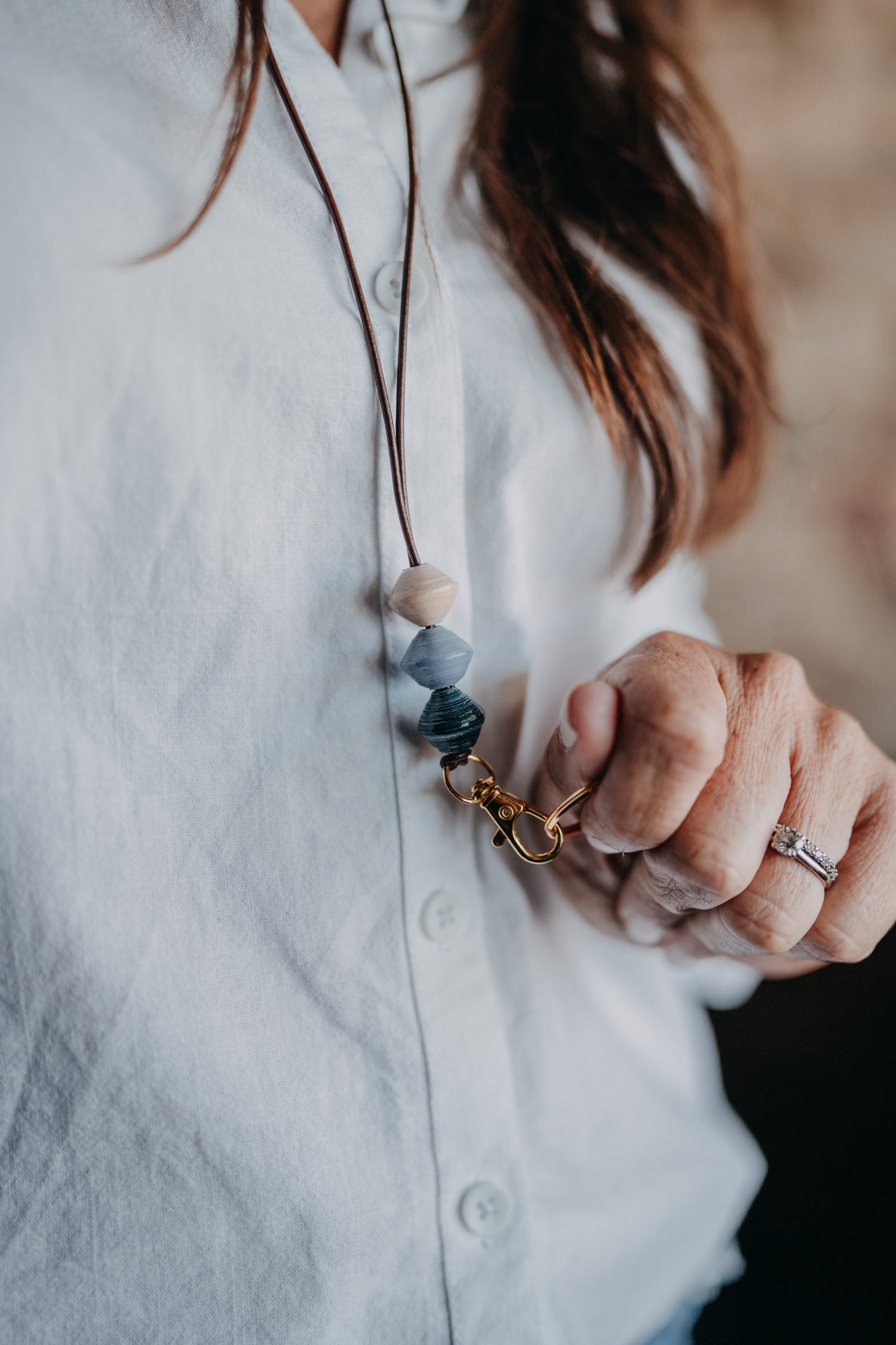 Sophie Leather Lanyard